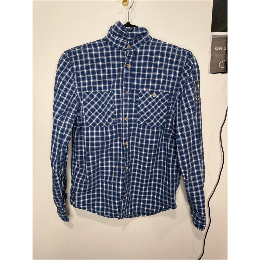 L.O.G.G blue button down size 13-14Y